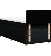 Boxspringbett mit Matratze Schwarz 80x200 cm Stoff
