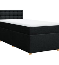 Boxspringbett mit Matratze Schwarz 80x200 cm Stoff