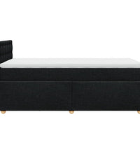 Boxspringbett mit Matratze Schwarz 80x200 cm Stoff