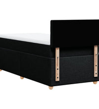 Boxspringbett mit Matratze Schwarz 80x200 cm Stoff