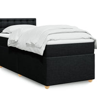 Boxspringbett mit Matratze Schwarz 80x200 cm Stoff