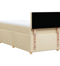 Boxspringbett mit Matratze Creme 80x200 cm Stoff
