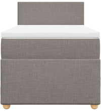 Boxspringbett mit Matratze Taupe 90x190 cm Stoff