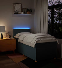 Boxspringbett mit Matratze Blau 90x190 cm Stoff