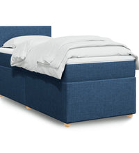 Boxspringbett mit Matratze Blau 90x190 cm Stoff