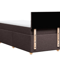 Boxspringbett mit Matratze Dunkelbraun 90x190 cm Stoff
