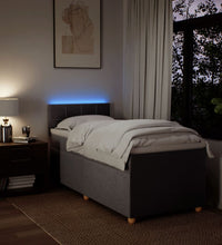 Boxspringbett mit Matratze Taupe 90x190 cm Stoff