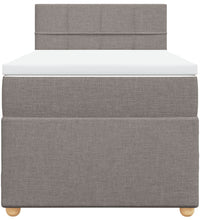 Boxspringbett mit Matratze Taupe 90x190 cm Stoff