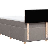 Boxspringbett mit Matratze Taupe 90x190 cm Stoff