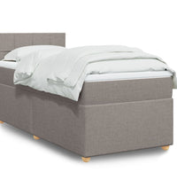 Boxspringbett mit Matratze Taupe 90x190 cm Stoff