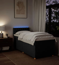 Boxspringbett mit Matratze Schwarz 90x190 cm Stoff