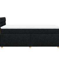 Boxspringbett mit Matratze Schwarz 90x190 cm Stoff