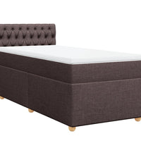 Boxspringbett mit Matratze Dunkelbraun 90x190 cm Stoff