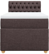 Boxspringbett mit Matratze Dunkelbraun 90x190 cm Stoff