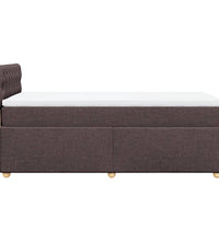 Boxspringbett mit Matratze Dunkelbraun 90x190 cm Stoff