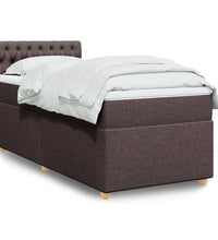 Boxspringbett mit Matratze Dunkelbraun 90x190 cm Stoff