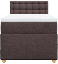 Boxspringbett mit Matratze Dunkelbraun 90x190 cm Stoff