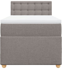 Boxspringbett mit Matratze Taupe 90x190 cm Stoff