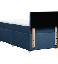 Boxspringbett mit Matratze Blau 90x190 cm Stoff