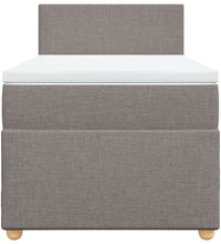 Boxspringbett mit Matratze Taupe 90x200 cm Stoff