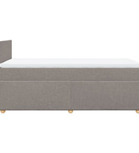 Boxspringbett mit Matratze Taupe 90x200 cm Stoff
