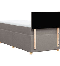 Boxspringbett mit Matratze Taupe 90x200 cm Stoff