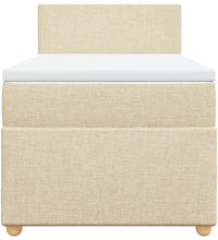 Boxspringbett mit Matratze Creme 90x200 cm Stoff