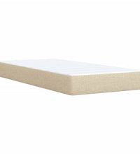 Boxspringbett mit Matratze Creme 90x200 cm Stoff