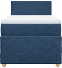 Boxspringbett mit Matratze Blau 90x200 cm Stoff