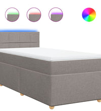 Boxspringbett mit Matratze Taupe 90x200 cm Stoff