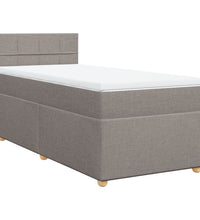 Boxspringbett mit Matratze Taupe 90x200 cm Stoff