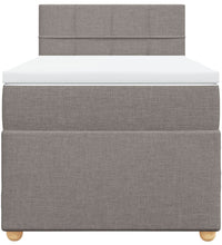 Boxspringbett mit Matratze Taupe 90x200 cm Stoff