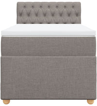 Boxspringbett mit Matratze Taupe 90x200 cm Stoff