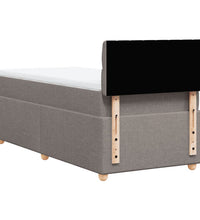 Boxspringbett mit Matratze Taupe 90x200 cm Stoff