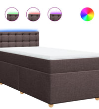 Boxspringbett mit Matratze Dunkelbraun 90x200 cm Stoff