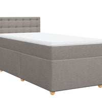 Boxspringbett mit Matratze Taupe 90x200 cm Stoff