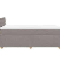 Boxspringbett mit Matratze Taupe 90x200 cm Stoff
