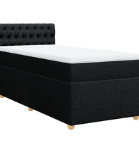 Boxspringbett mit Matratze Schwarz 100x200 cm Stoff