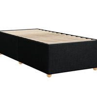 Boxspringbett mit Matratze Schwarz 100x200 cm Stoff