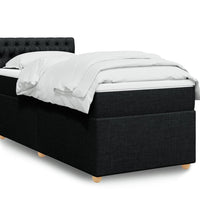 Boxspringbett mit Matratze Schwarz 100x200 cm Stoff