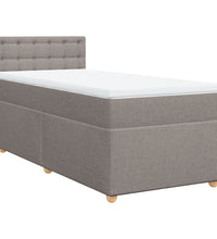 Boxspringbett mit Matratze Taupe 100x200 cm Stoff