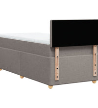 Boxspringbett mit Matratze Taupe 100x200 cm Stoff