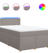 Boxspringbett mit Matratze Taupe 120x190 cm Stoff