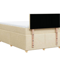 Boxspringbett mit Matratze Creme 120x190 cm Stoff