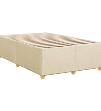 Boxspringbett mit Matratze Creme 120x190 cm Stoff