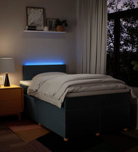 Boxspringbett mit Matratze Blau 120x190 cm Stoff