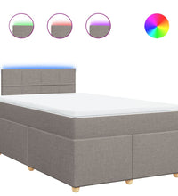 Boxspringbett mit Matratze Taupe 120x190 cm Stoff
