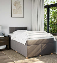 Boxspringbett mit Matratze Taupe 120x190 cm Stoff
