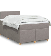 Boxspringbett mit Matratze Taupe 120x190 cm Stoff