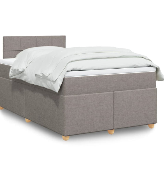 Boxspringbett mit Matratze Taupe 120x190 cm Stoff